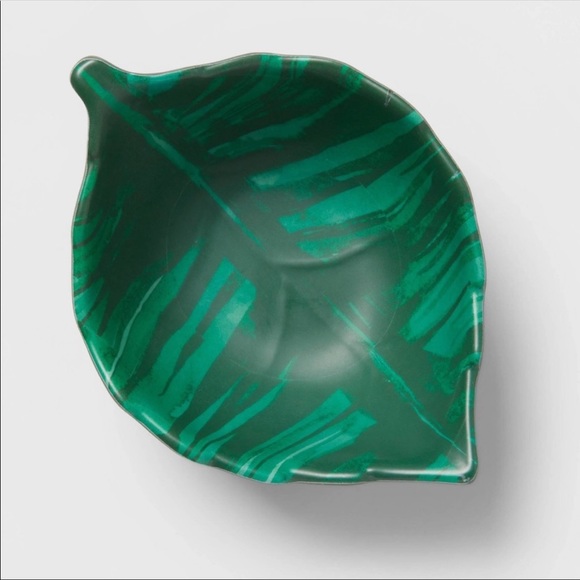 πΈ 3/$25 π Target OPALHOUSE Bamboo Melamine Green Leaf Snack Serving Bowl - Picture 3 of 13